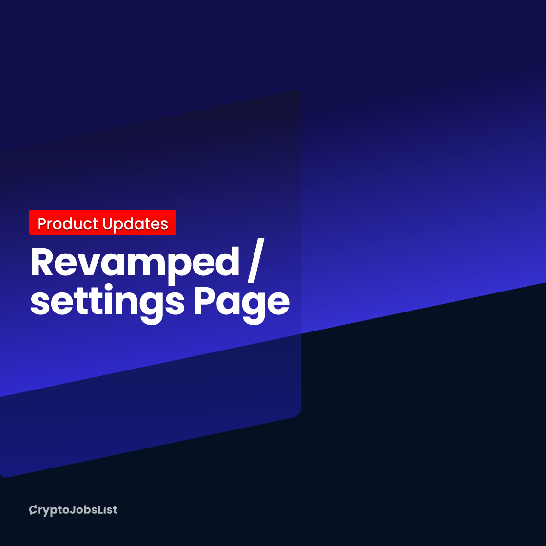 Revamped /settings Page