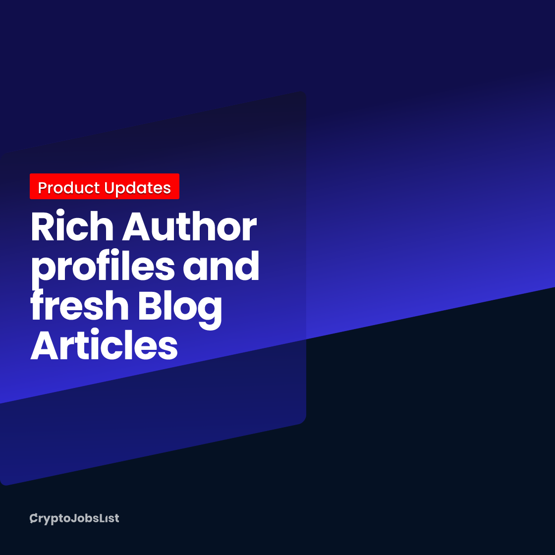 Rich Author profiles and fresh Blog Articles