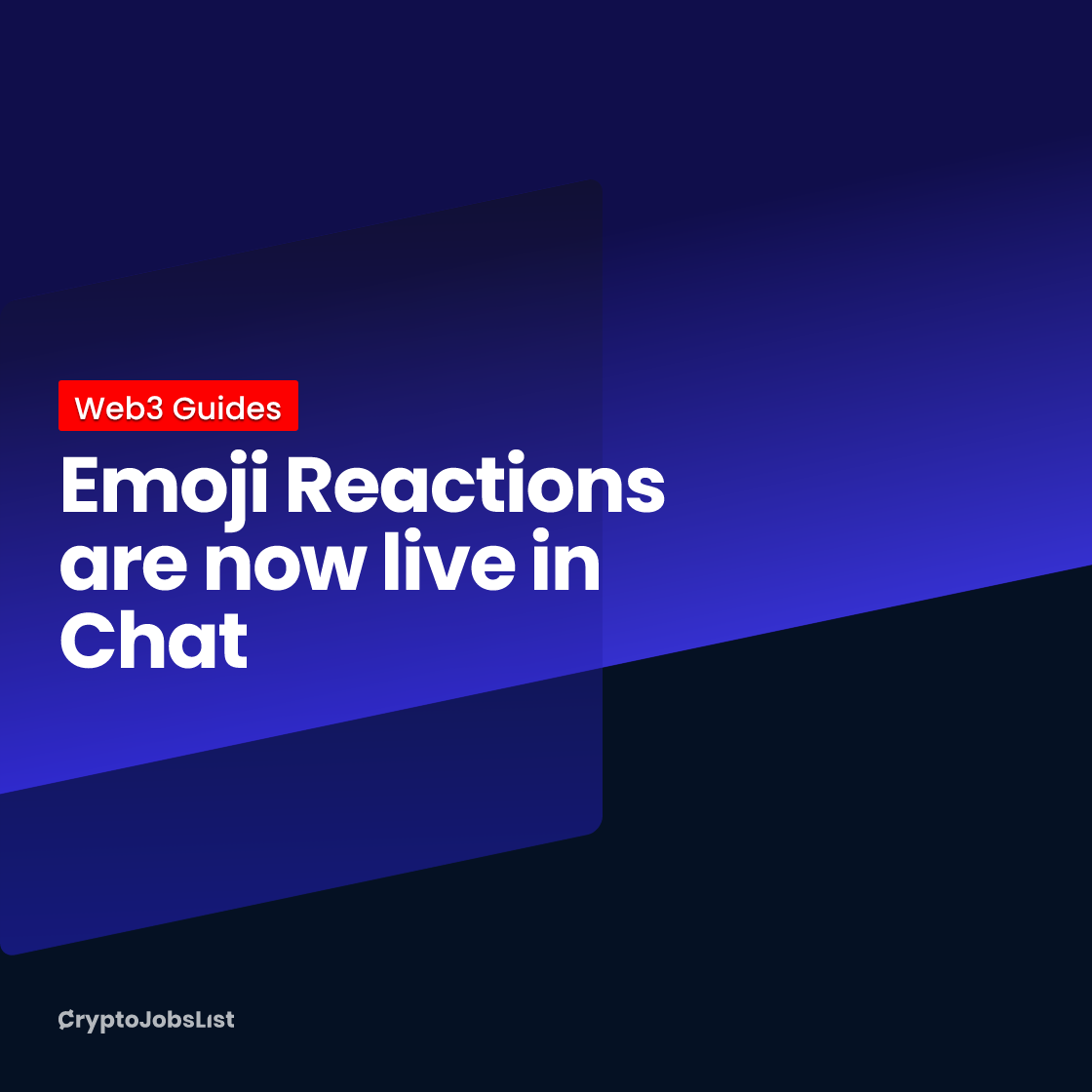 Emoji Reactions are now live in Chat
