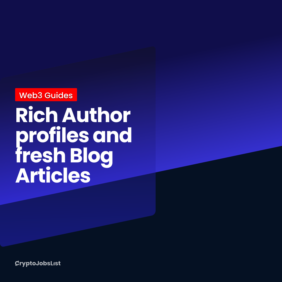 Rich Author profiles and fresh Blog Articles