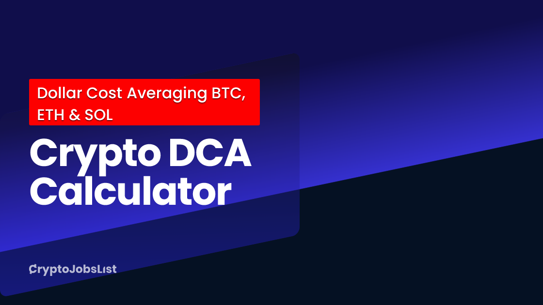 Crypto DCA Calculator — Dollar Cost Averaging Bitcoin, Ethereum & Solana