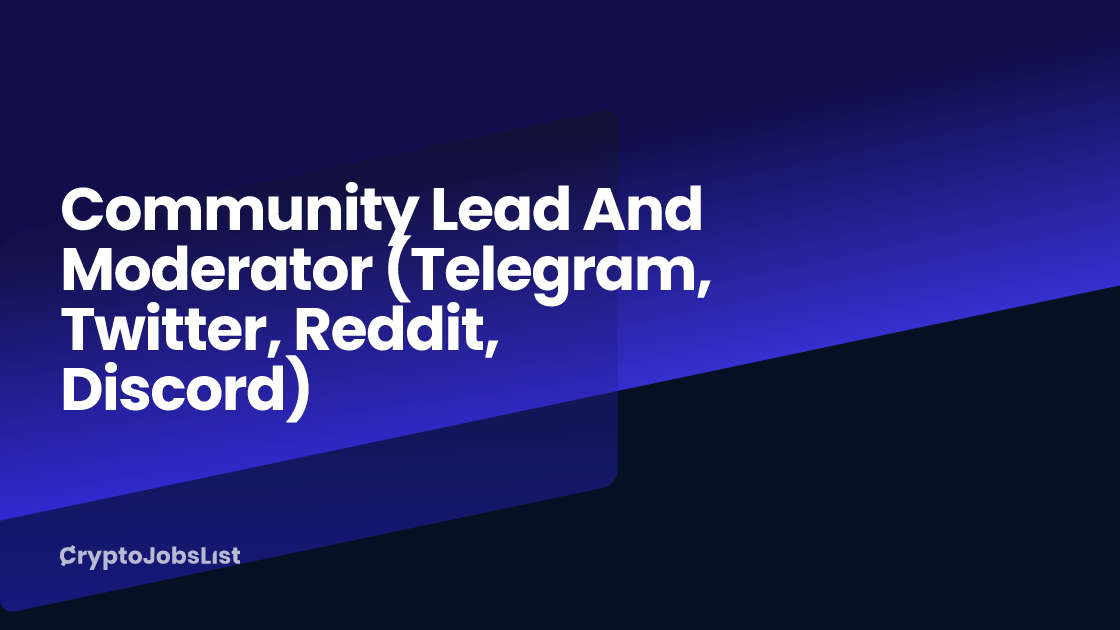 lilqush Community Lead And Moderator (Telegram, Twitter, Reddit