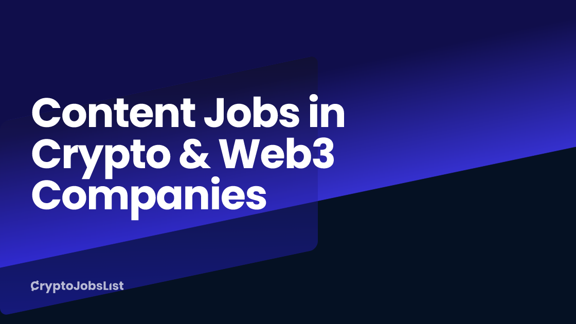 Content Jobs in Crypto & Web3 Companies paying $36k-120k+ per year ...