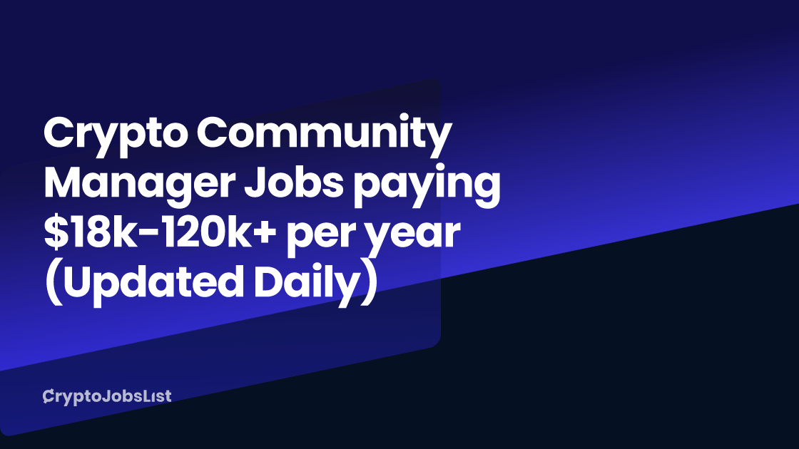 crypto community manager salary