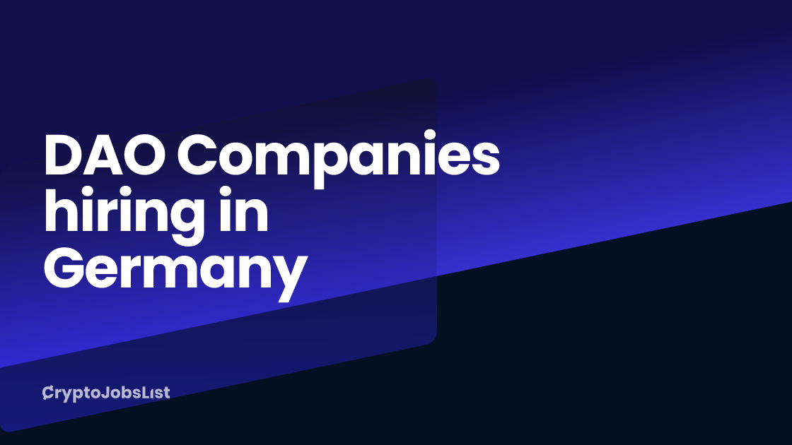 DAO Companies hiring in Germany