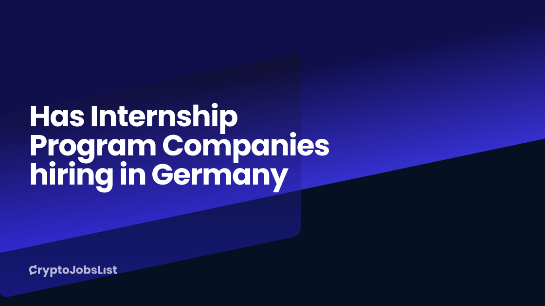 Has Internship Program Companies hiring in Germany