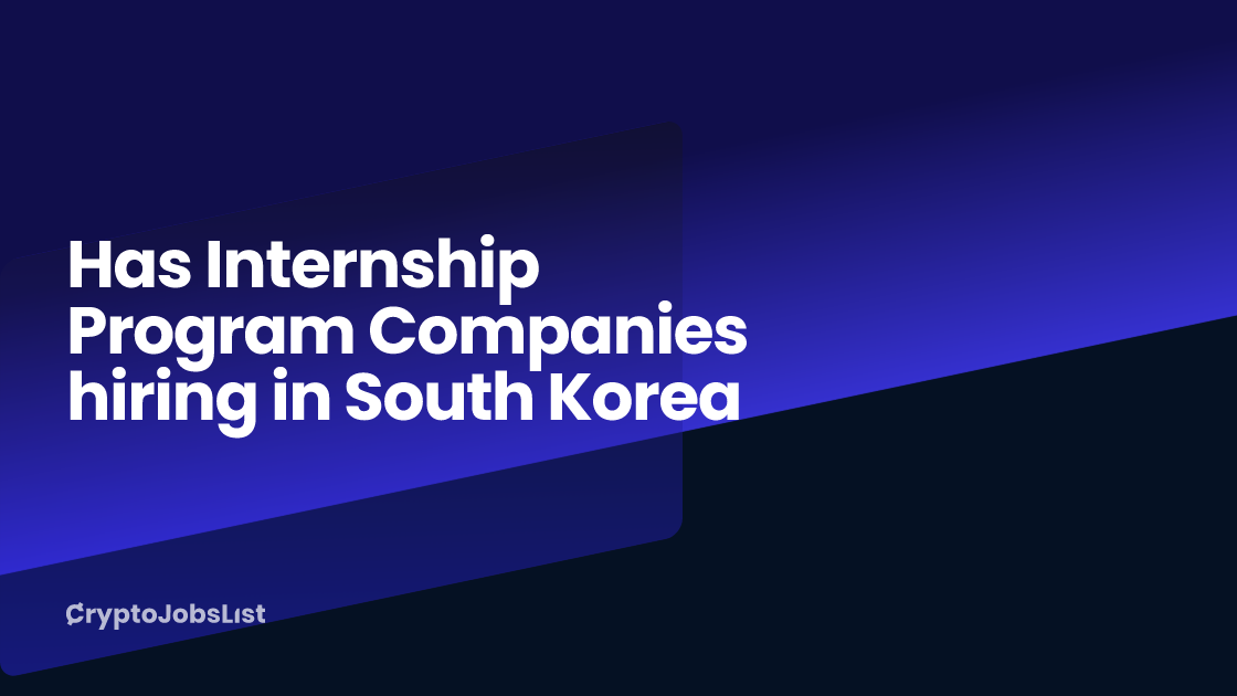 Has Internship Program Companies hiring in South Korea