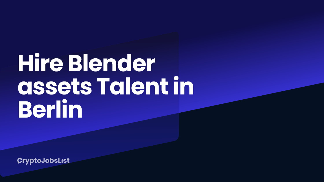 Blender assets Talent For Hire in Berlin. Find and hire Top