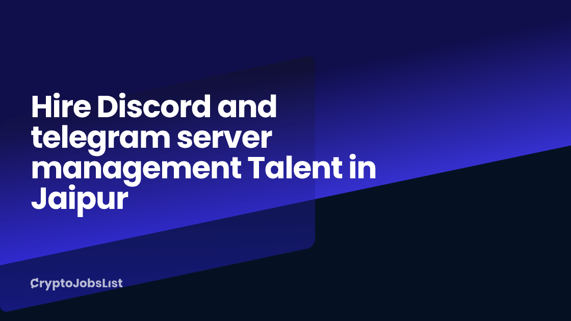 Discord and telegram server management Talent For Hire in Jaipur. Find