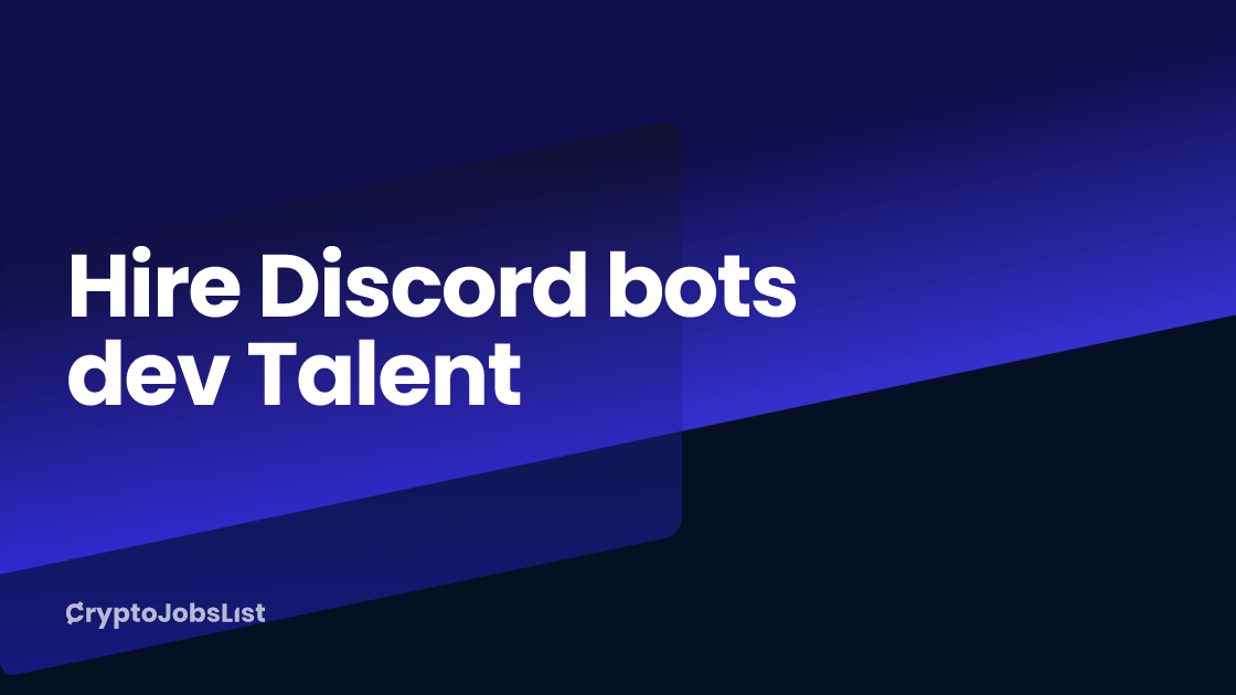 Discord bots dev Talent For Hire . Find and hire Top Cryptocurrency
