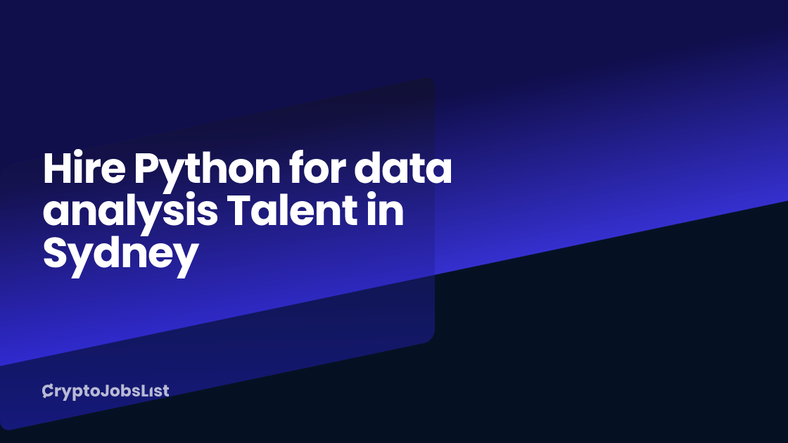 Python for data analysis Talent For Hire in Sydney. Find and hire Top ...