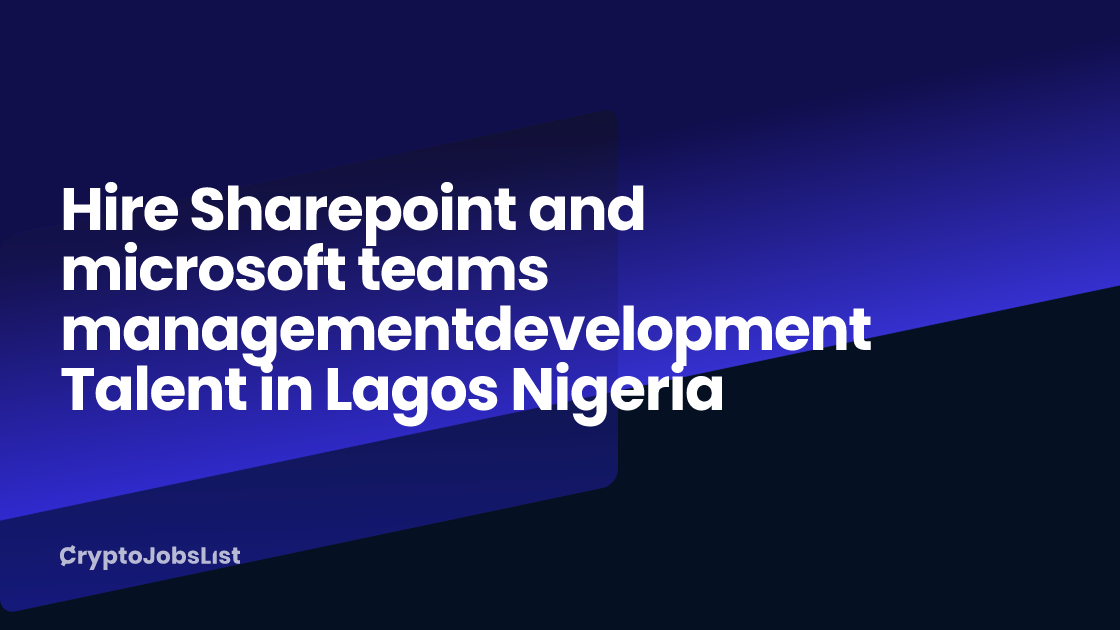 Sharepoint and microsoft teams managementdevelopment Talent For Hire in