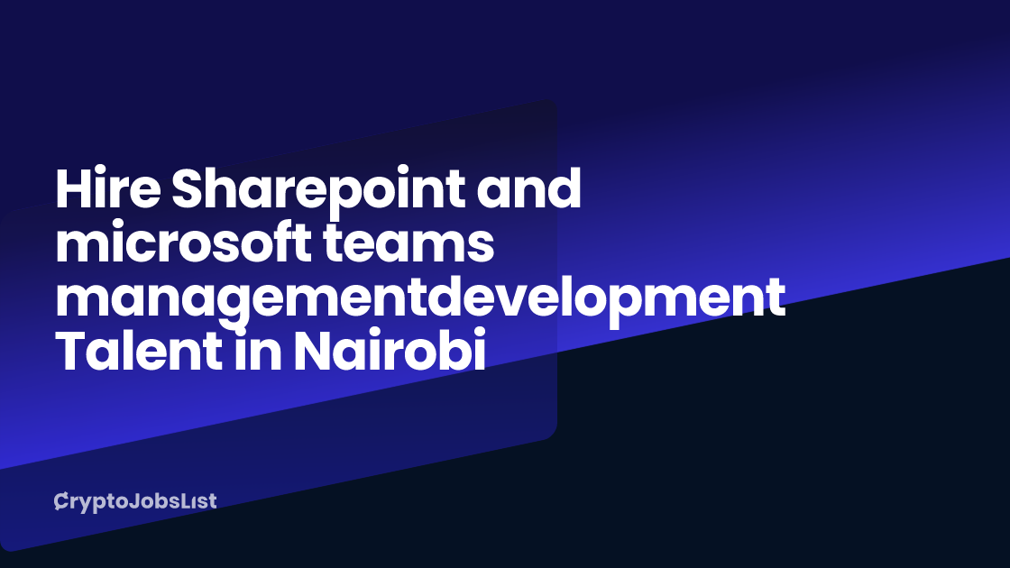 Sharepoint and microsoft teams managementdevelopment Talent For Hire in