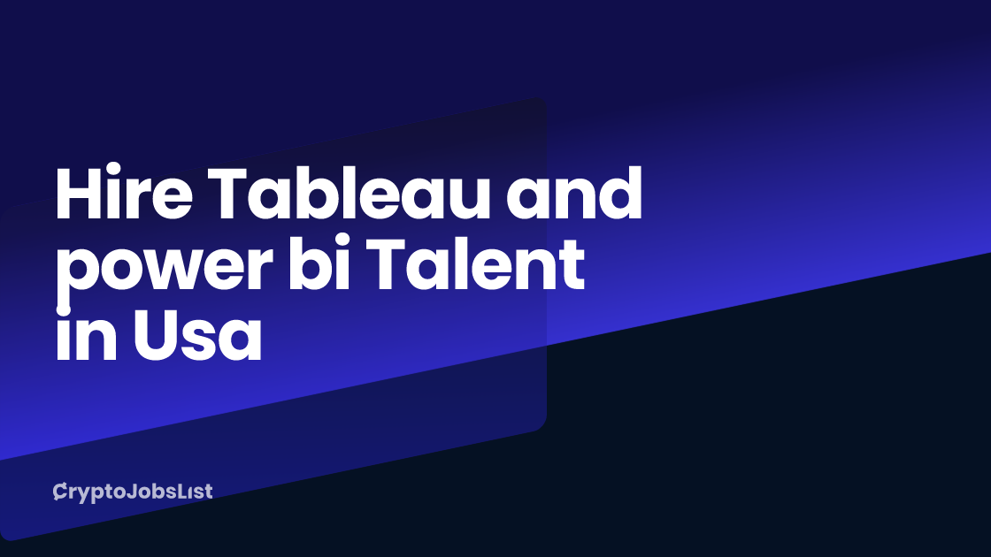 Tableau and power bi Talent For Hire in Usa. Find and hire Top