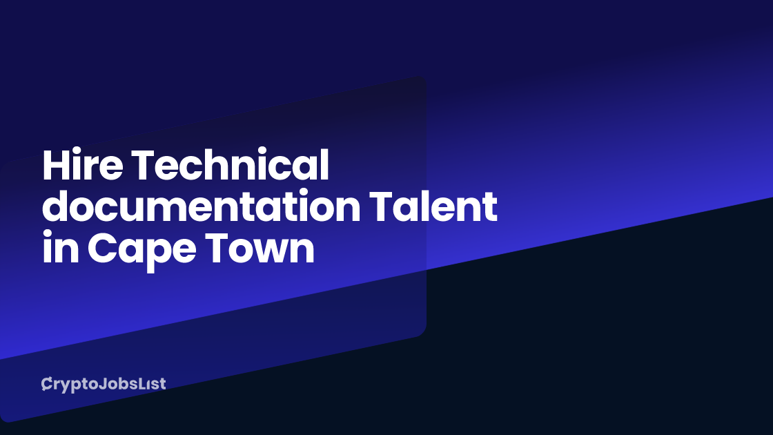 Technical documentation Talent For Hire in Cape Town. Find and hire Top