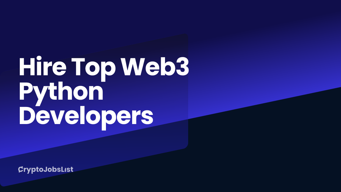 Hire Top Web3 Python Developers (98 Profiles)