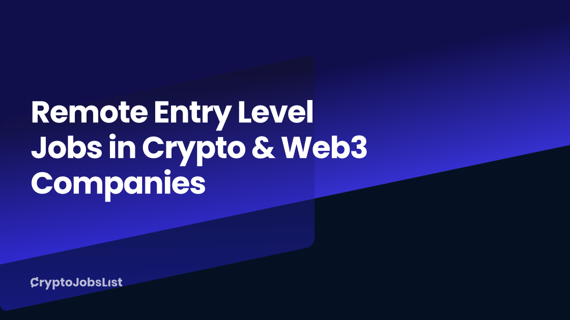 crypto entry level jobs