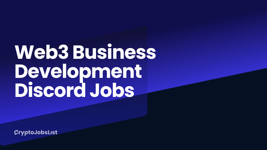 Web3 Business Development Discord Jobs