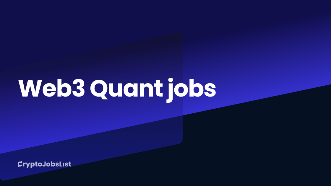 Best Web3 Quant Jobs