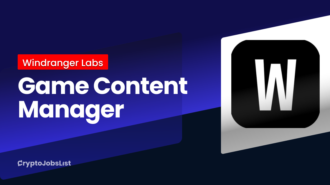Windranger Labs is hiring Game Content Manager. Remote