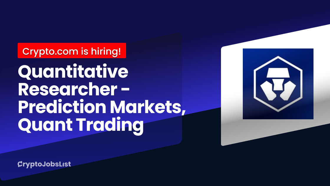 Quantitative Researcher - Prediction Markets, Quant Trading