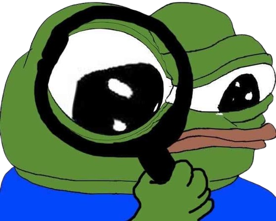 magnifying glass pepe